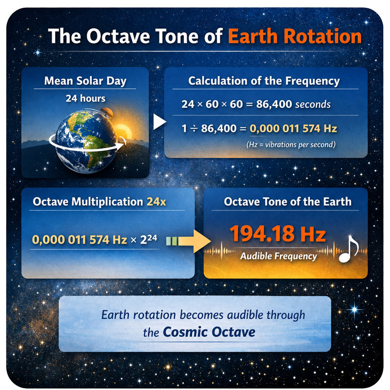 Cosmic octave frequency calculation